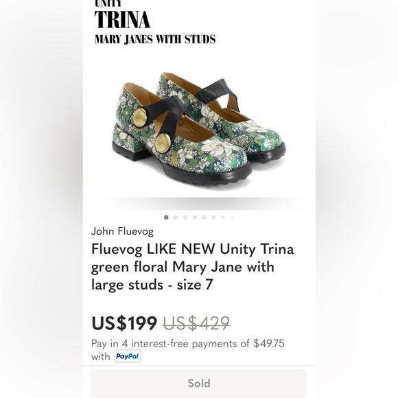 John Fluevog Unity Trina Leather Mary Jane Shoes Rare Vintage - Picture 13 of 13